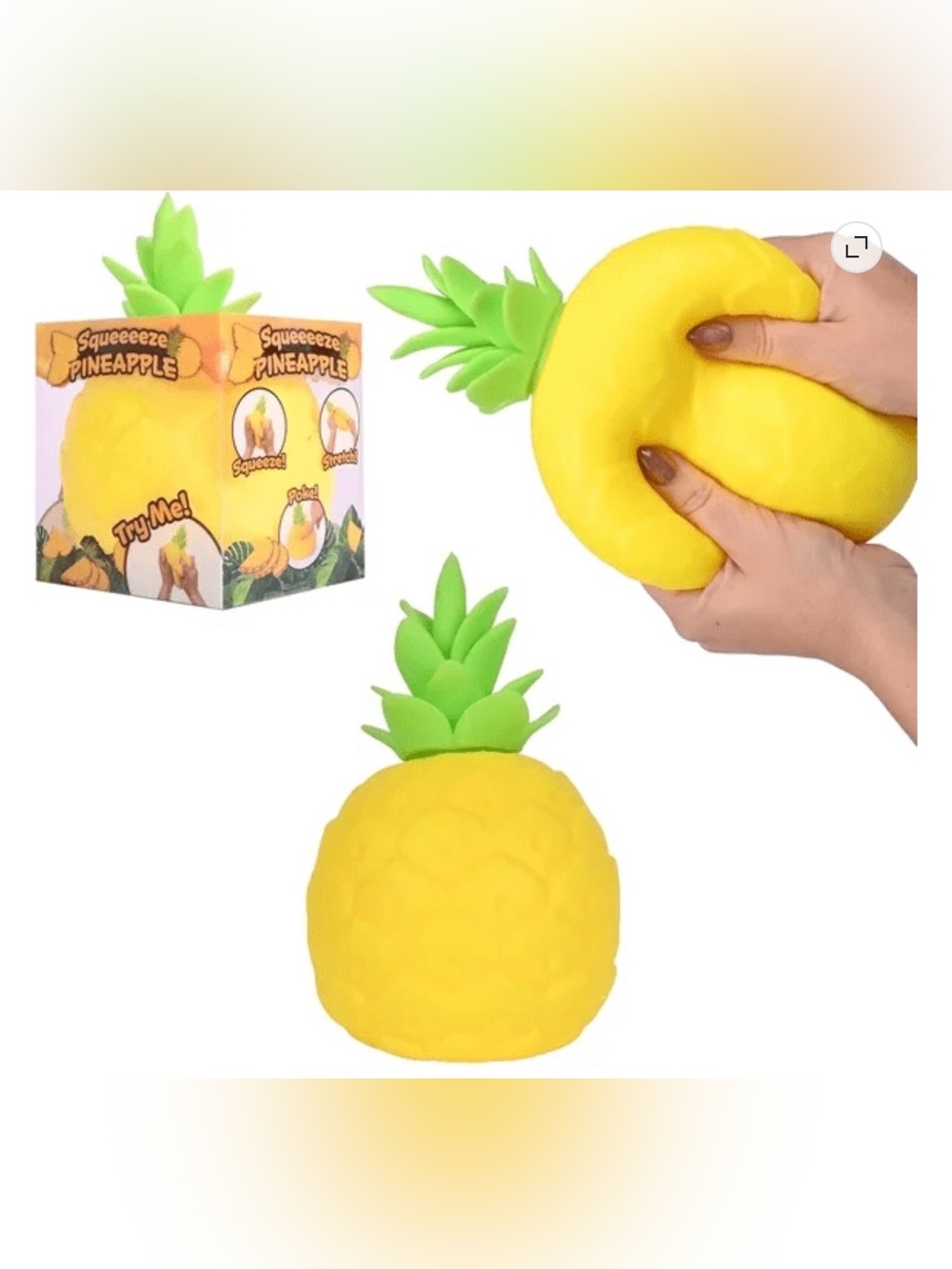 Sunny Days XL Squeezy Pineapple - Squish Toy